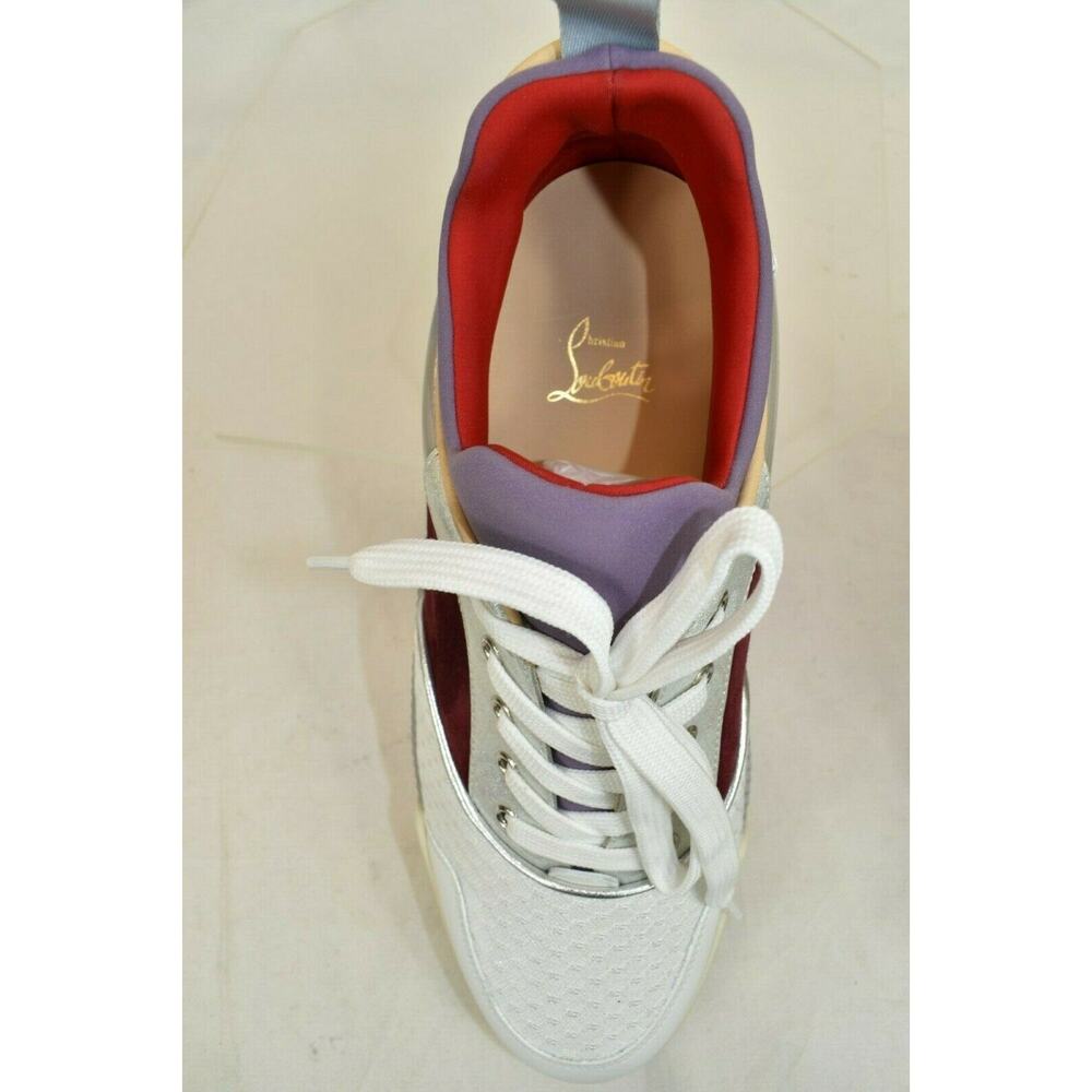 LOUBOUTIN AURELIEN MULTICOLOR MESH PATENT GLITTER LEATHER HI TOP SNEAKERS 42 9 - Picture 11 of 12